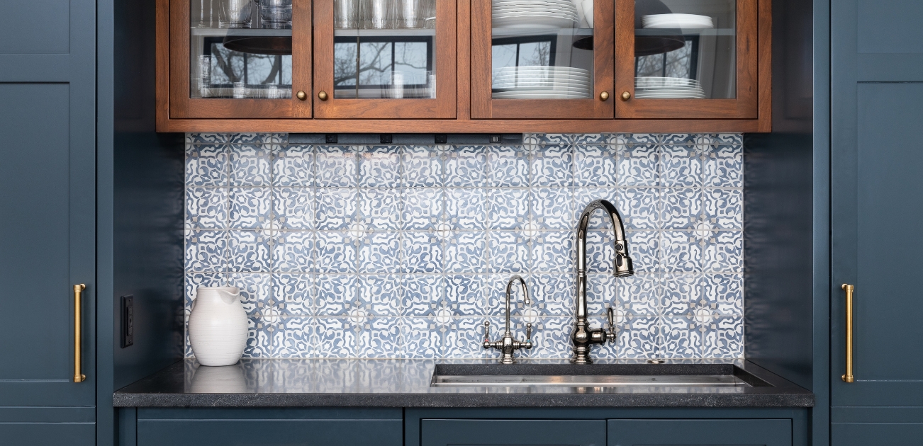 Metro tile kitchen splashback fitted in Kingston