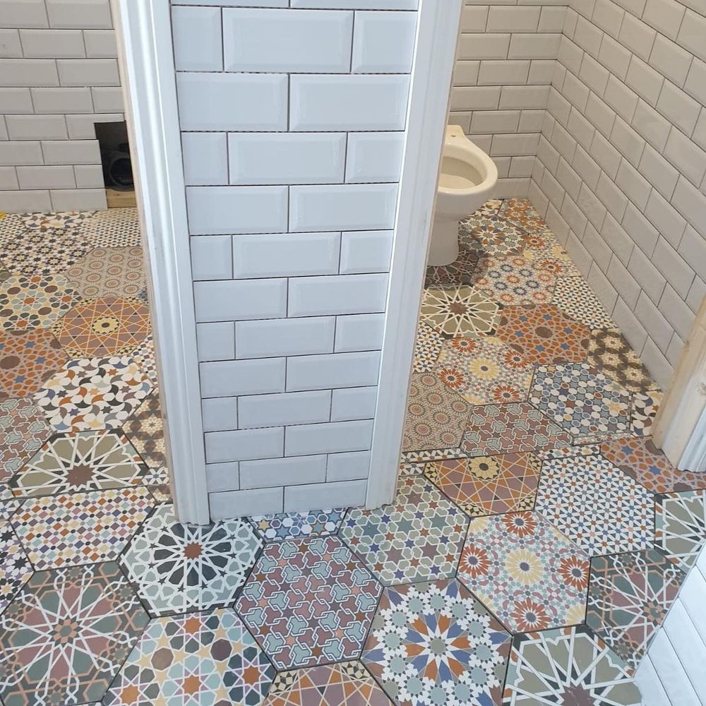 Moroccan Tiled Cloakroom