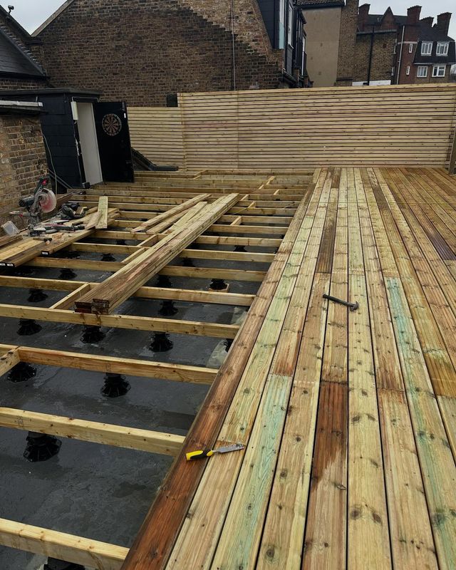 Raised Timber Roof Deck